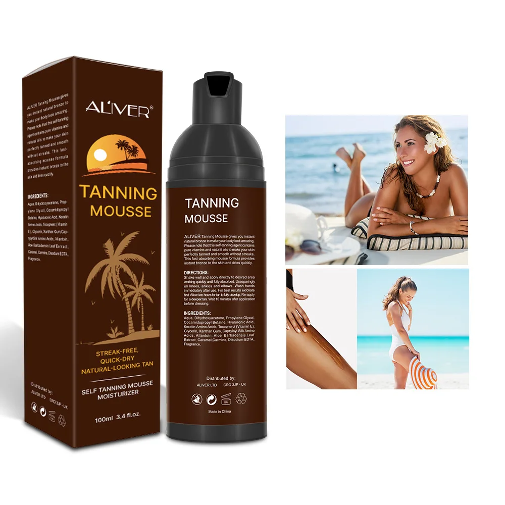 

Tanning Mouss Tinted self-tanning Mousse Sun Tanning Foam Streak-free Quick-Dry Natural-Looking Self