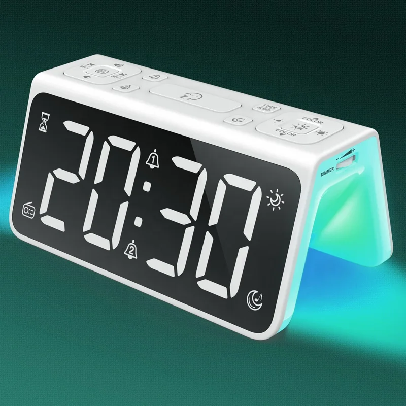 

LED Alarm Clock Digital Snooze Table Clock Wake Up Light Electronic Large Time Home Decoration Clock