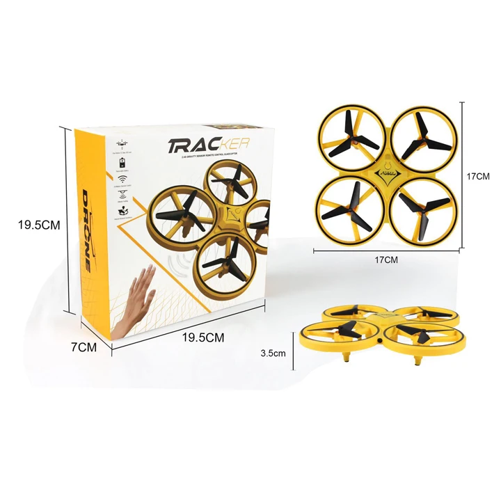 2019 Mini Rc Watch Gesture Control Hands Free Rc Infrared Sensing Gravity Toy Drone With Light