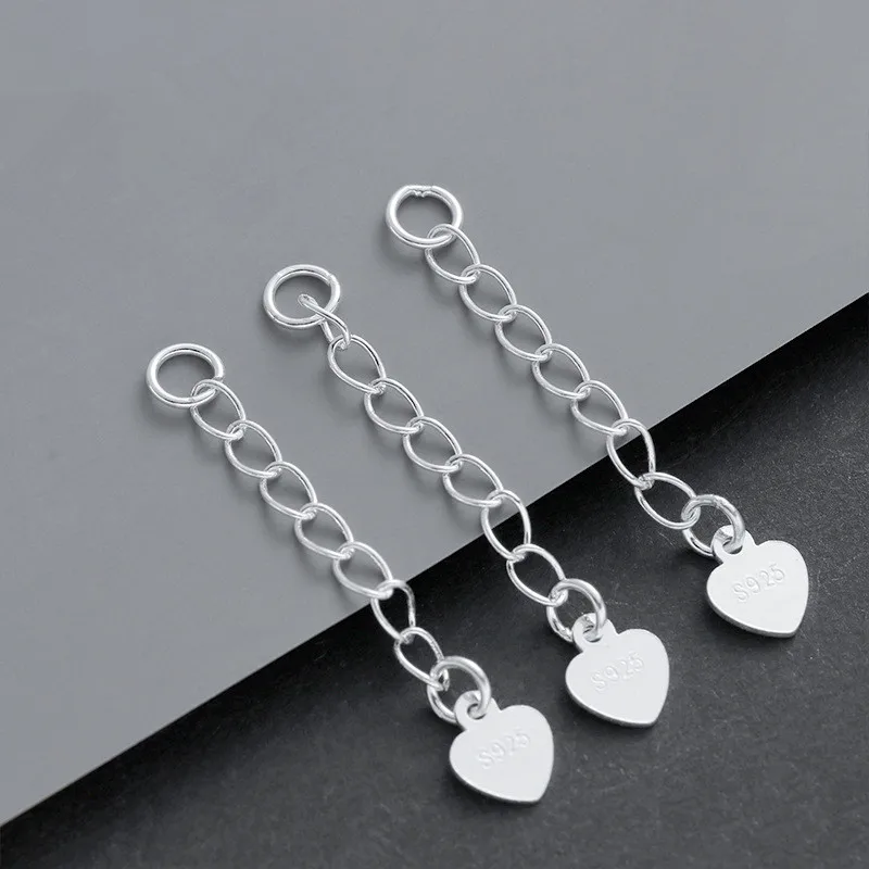 

S925 Sterling Silver Necklace Extension Bracelet Extender Chain,Multi Design