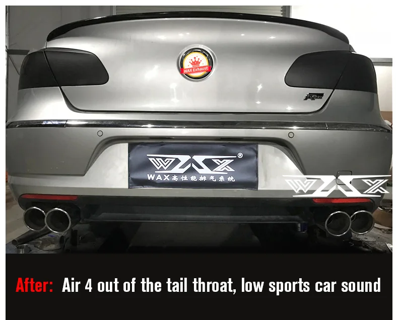 Stainless Steel Exhaust Pipes Catback Exhaust System For VW CC PASSAT 2009-2016  Valvetronic Exhaust Muffler Cat-back