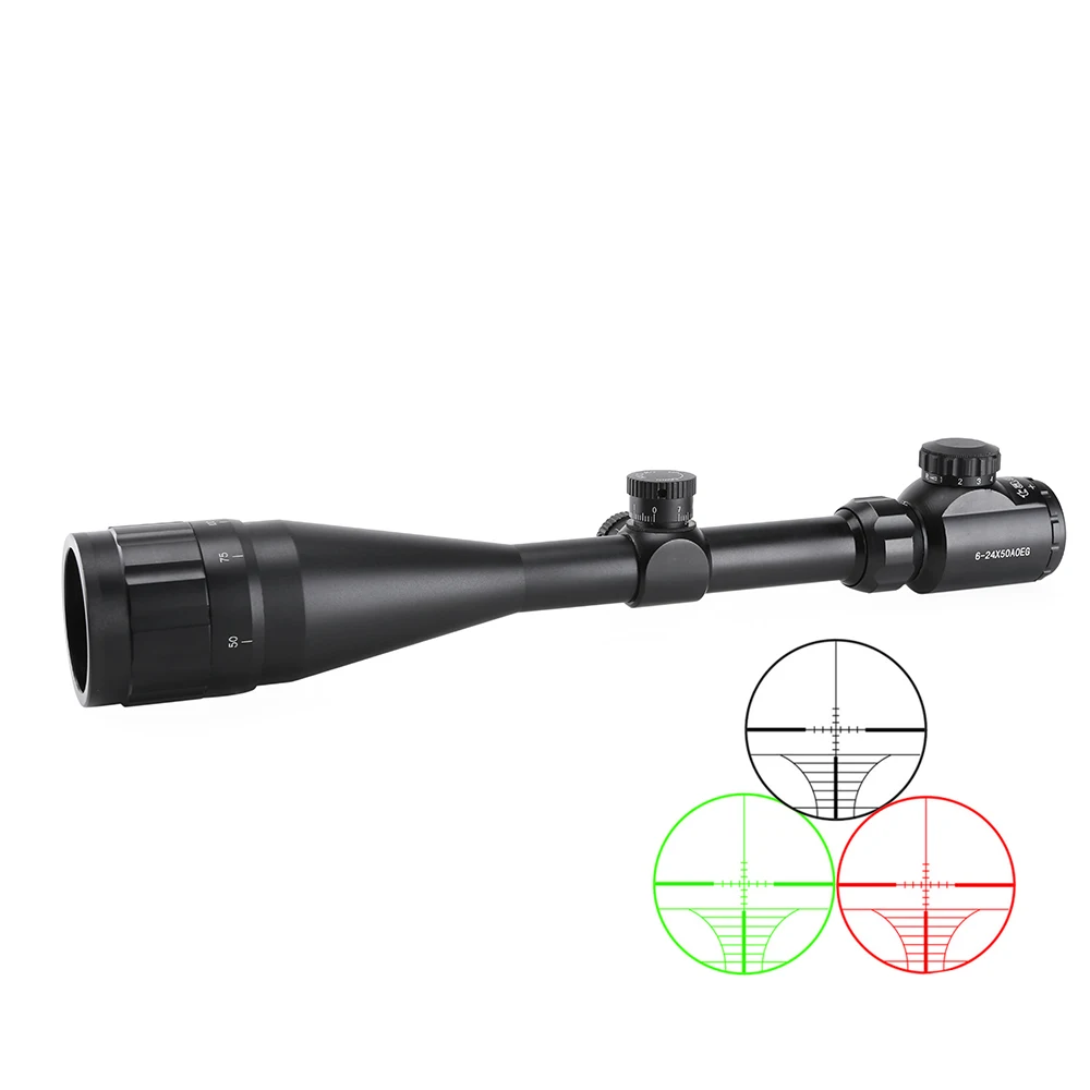 

SPINA OPTICS 6-24X50 AOE Adjustable Green Red Dot Hunting Light Crossbow tactical riflescopes hunting scope