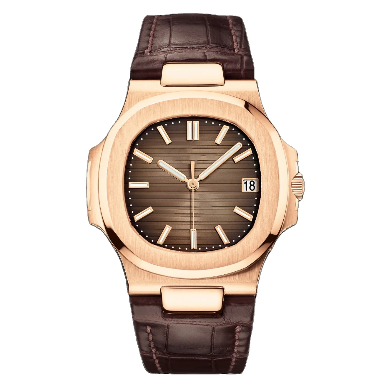 

Famous Men Automatic Watch Genuine Leather pp Luminous Military Watch Men Nautilus AAA Top Brand Luxury Men Wrist Watch 2022