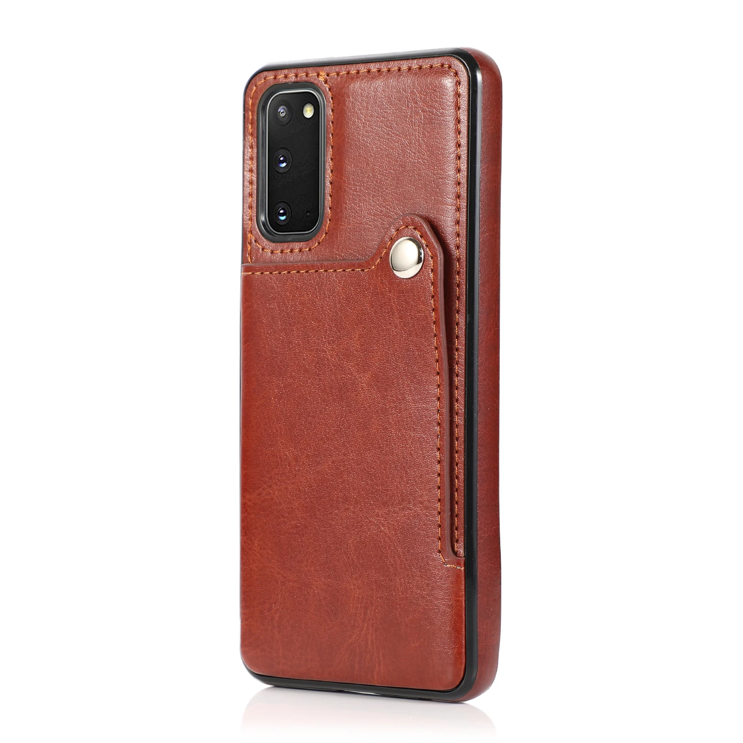 

Pure Color Shockproof Wallet Leather Back Case For Samsung Galaxy S21 Plus