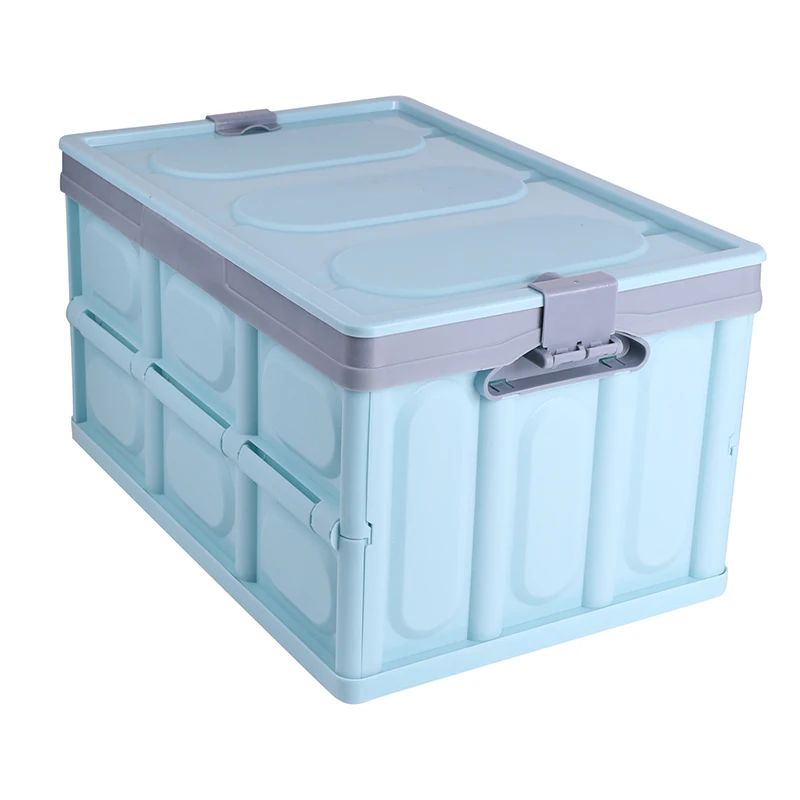 

30L foldable plastic storage box, bin container Solid Wall Stackable Containers for Home& Garage office toy Organizer