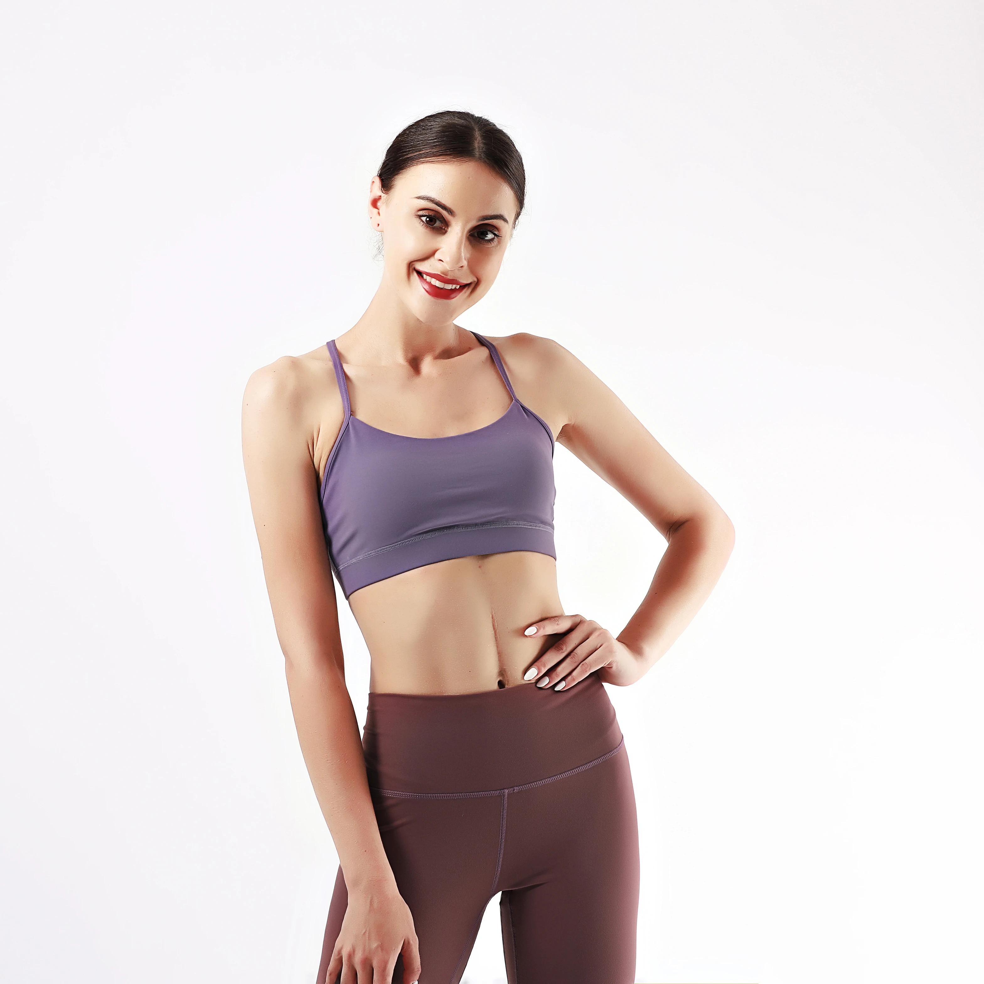 

Wholesale Women Padded Fitness Yoga Tops Skin-Friendly Soft Comfortable Yoga Sport Bra