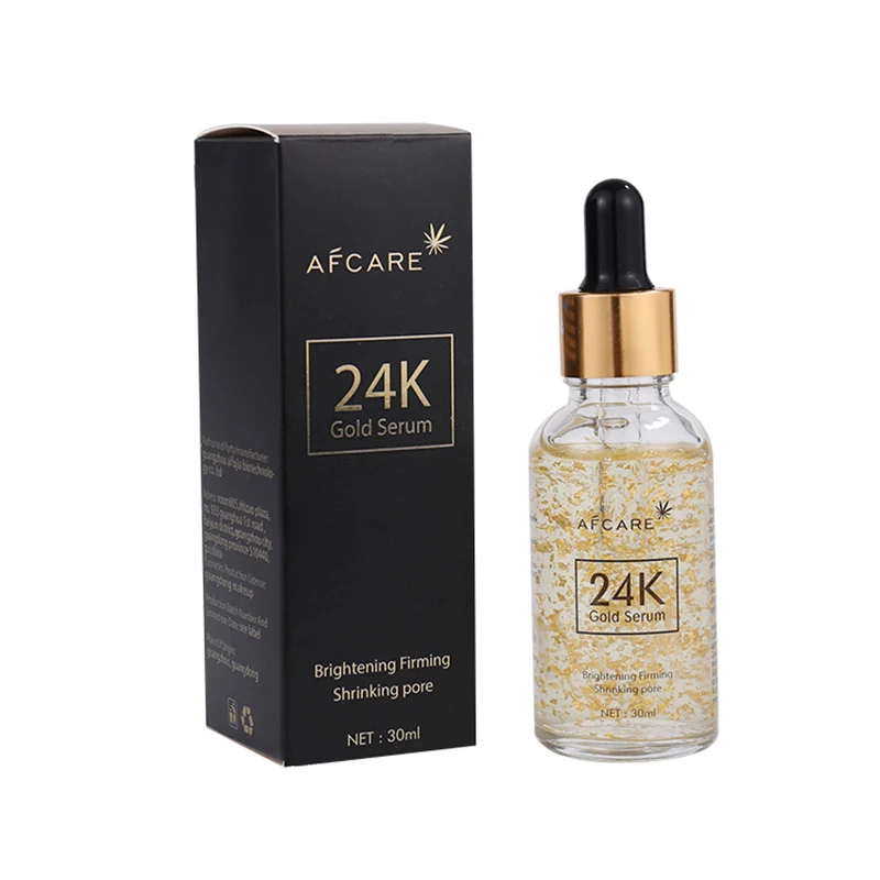 

OEM ODM Firming Skin Care 24K Pure Gold Foil Skin Whitening Anti-wrinkle Gold Face Collagen Serum 24k Private Label
