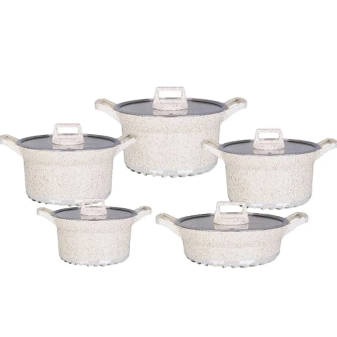 

factory price Bosch 10pcs cookware sets nonstick die cast aluminum non-stick kitchenware granite cookware sets