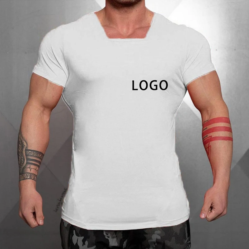 

Vedo Muscle Tshirt Custom Logo Short Sleeve Casual Sportswear Sweatshirt clothing GYM Fitness Slim Fit Men Muscle t shirt