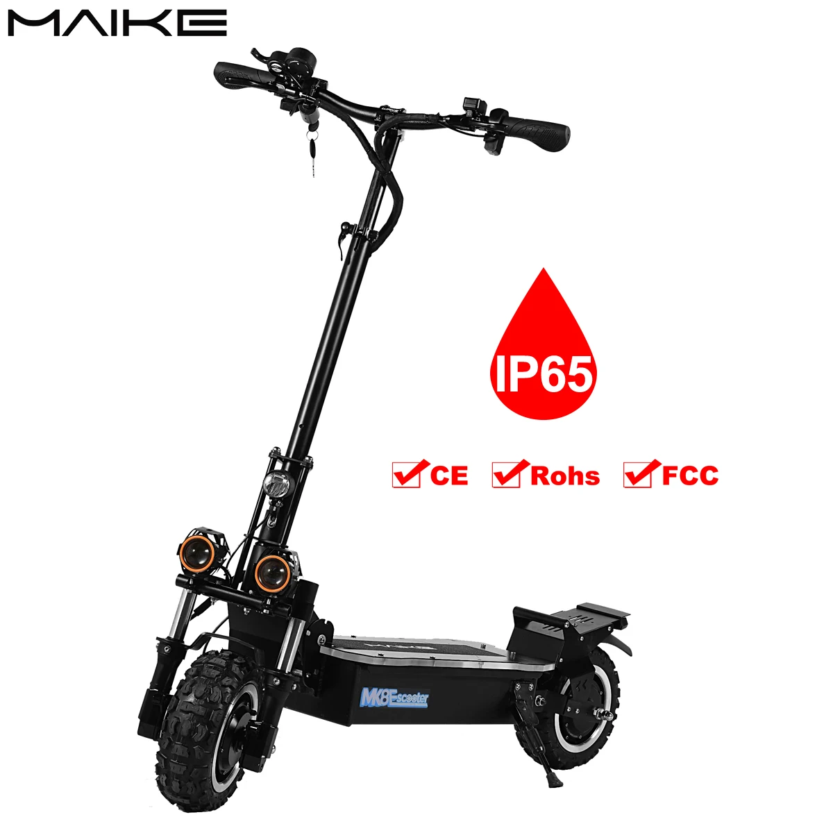 

Factory Supply Discount Price maike mk8 escooter fat wheels 11 inch 5000w dual motor scooter high range electric scooter