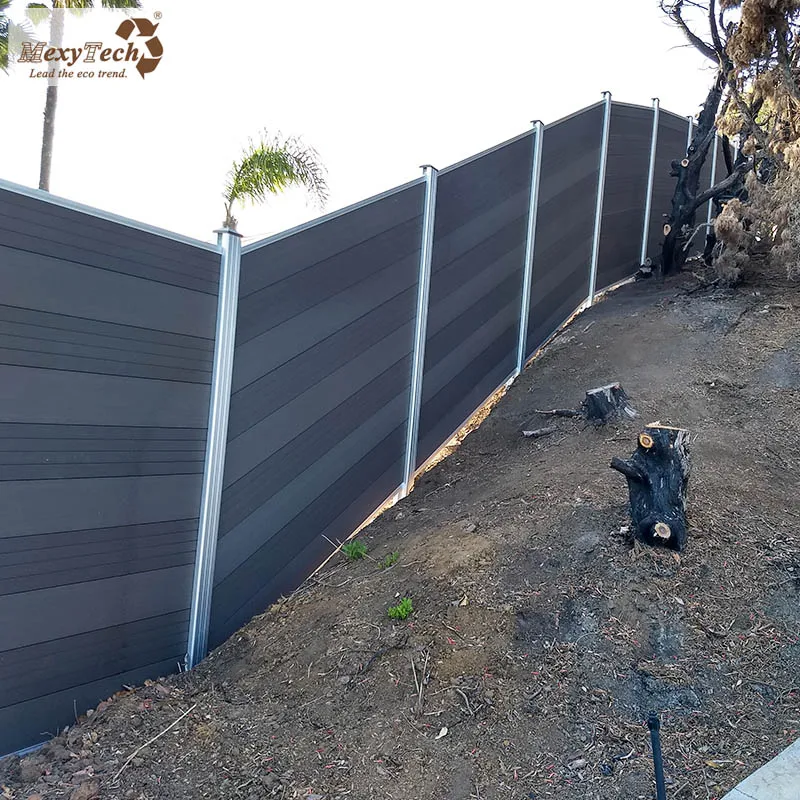 

Mecofence small fences for pvc gardens fencing designs, Coffee,teak,dark grey