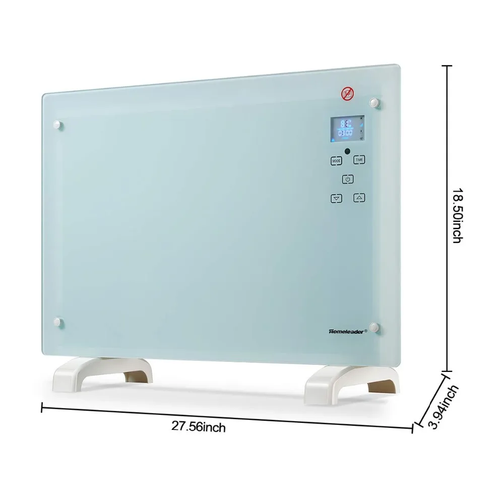 Homeleader Electric Panel Heater Gh15f,Crystal Glass Flat Convector