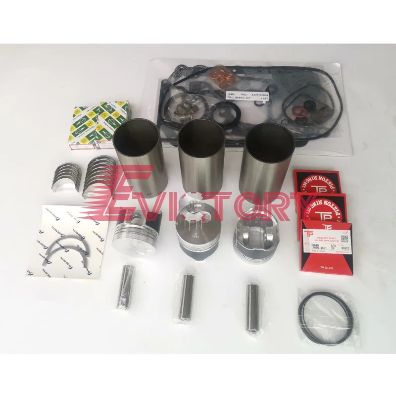 

For Isuzu 3KC1 water pump rebuild overhau kit piston liner gasket bearing