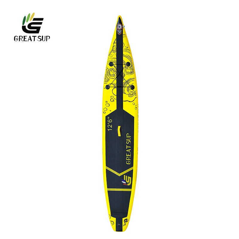 

High Quality Customized Color SUP Board With Hand Pump Electric Surfboard, Yellow