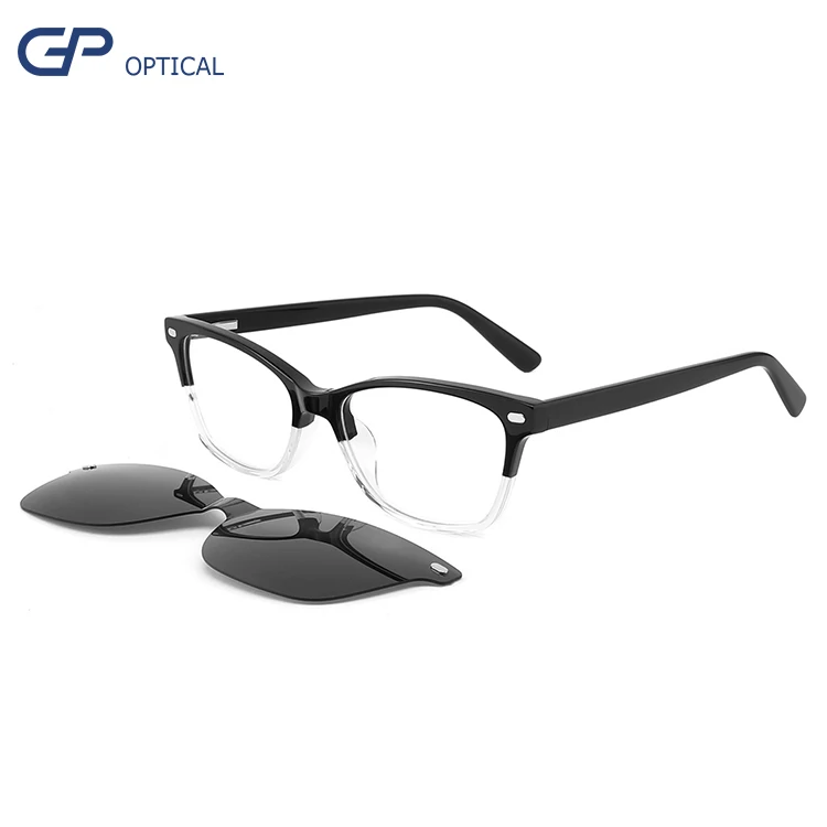 

Good selling clips sunglasses cheap price plastic sunglasses high quality acetate magnetic clips sunglasses, Four colors for option