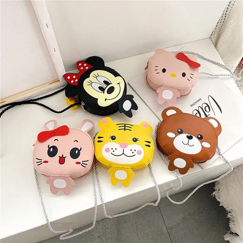 

2021 wholesale fashion cute mini rabbit cat animal shape coin purse kids girls purses crossbody handbags