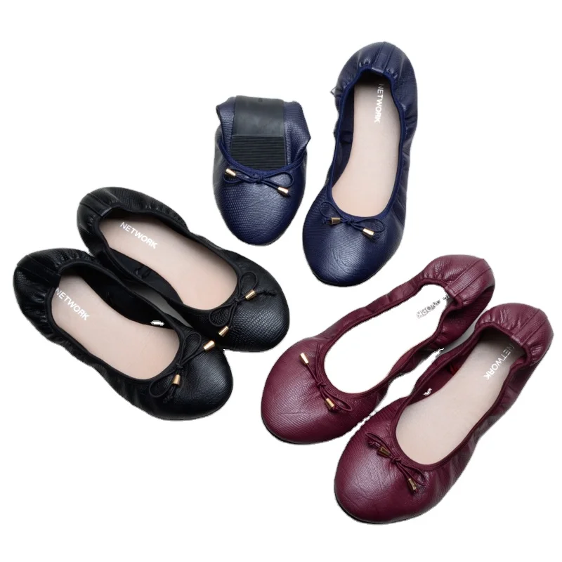 

Ballerina shoes 2021 hot selling new flat dance girls fashion shoes, Black, burgundy,navy