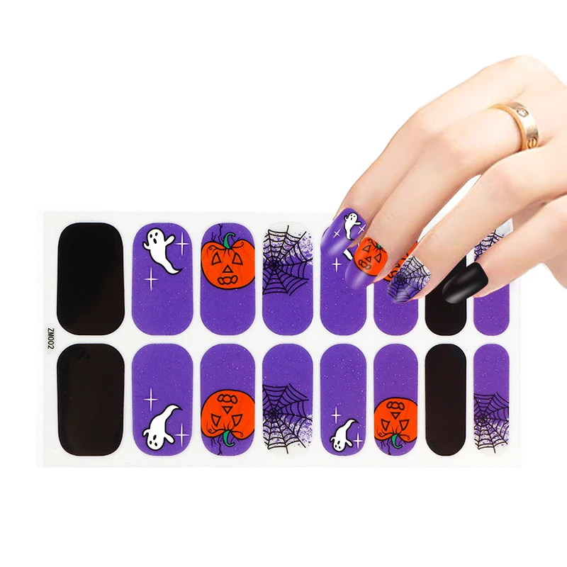 

Happy Halloween Party 100% Nail Polish Strips Nail Warps Nail Art Decoration Sticker, Customers' requirements