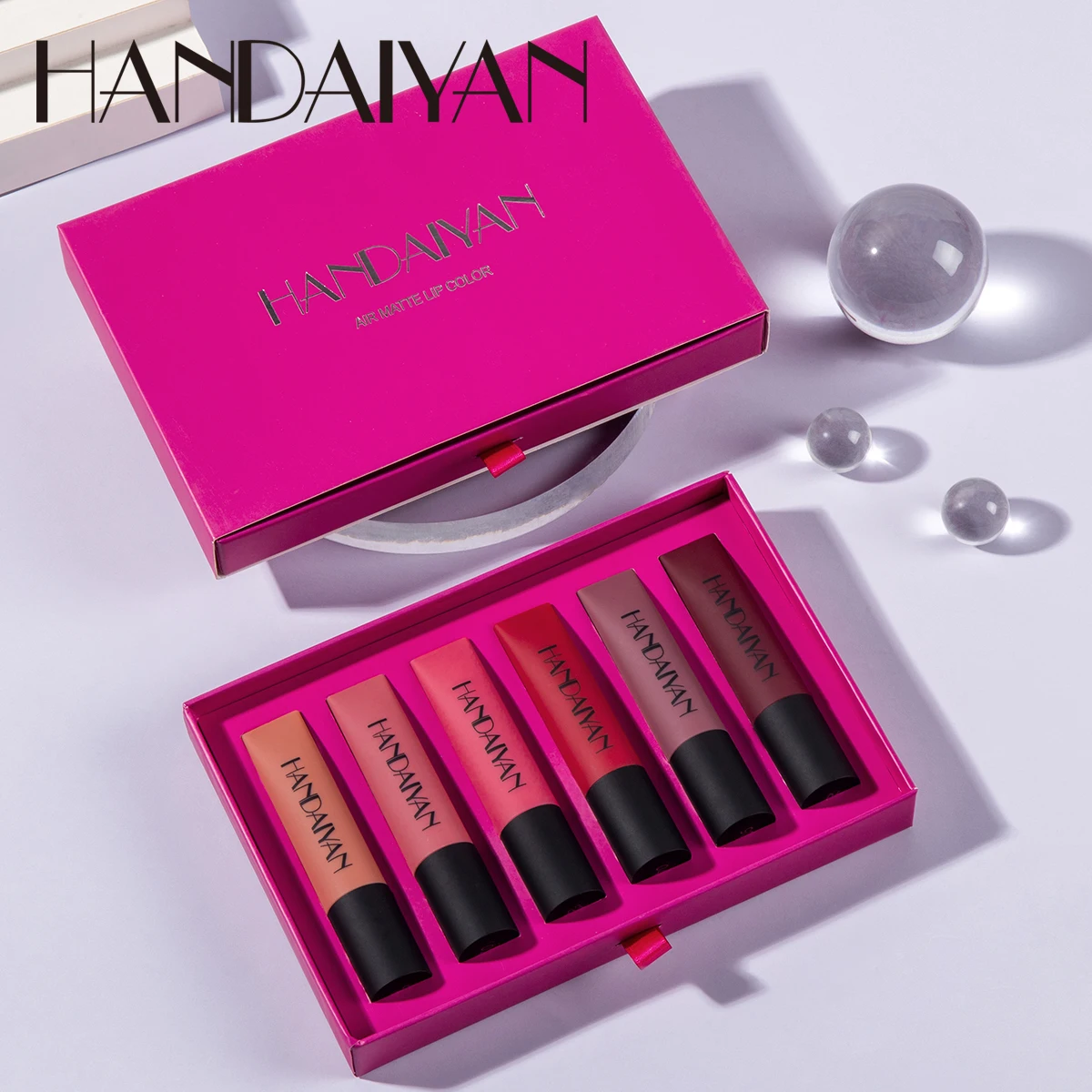 

handaiyan top quality high pigment elegant creamy liquid matte vegan lipstick gloss set