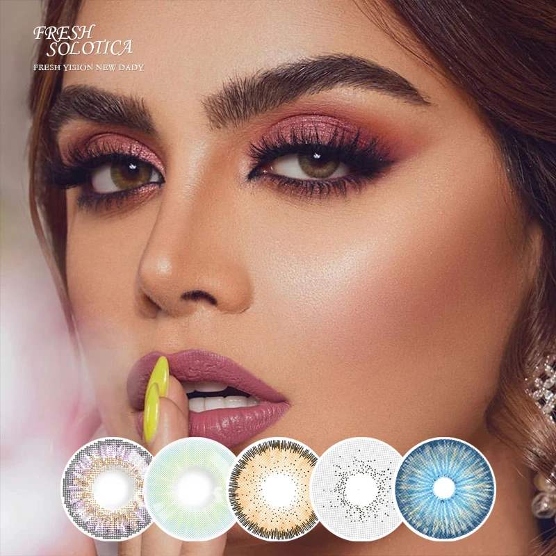 

DHL Free Shipping Ocean Colored Colour Myopic Eye Oxysept Contact Lenses Circle Eye, Gray,yellow green,brown,jade,crsyatal