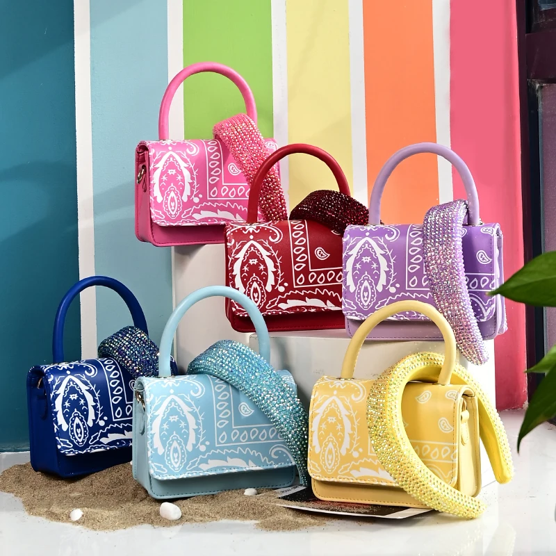 

Ladies Handbag Set Trending 2 Pcs Shiny Headband And Matching Crossbody Purse Combo, 8 colors