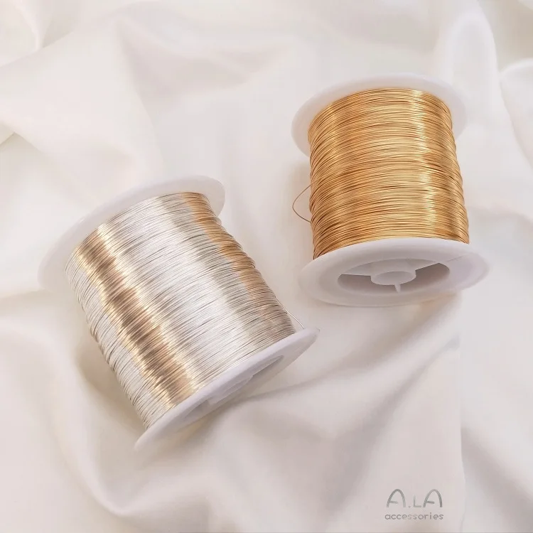 

RTS Wholesale 14k Gold Plated Copper Wire Roll DIY Jewelry Wire For Bracelet Necklace Accessories