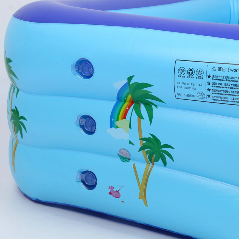 

Newbility180*140*55cm Thickened PVC Children's Inflatable Swimming Pool Household Outdoor Baby Baby Family Pool, Blue