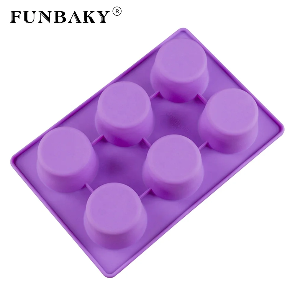 

FUNBAKY Heat resistant multi - cavity cup cake silicone molds cylinder shape mini cake making tools nonstick paper cake mold, Customized color