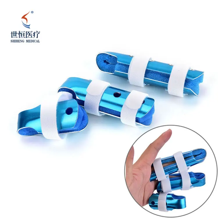 

Comfortable And Breathable Index Finger Splint Brace For Mallet Finger, Blue