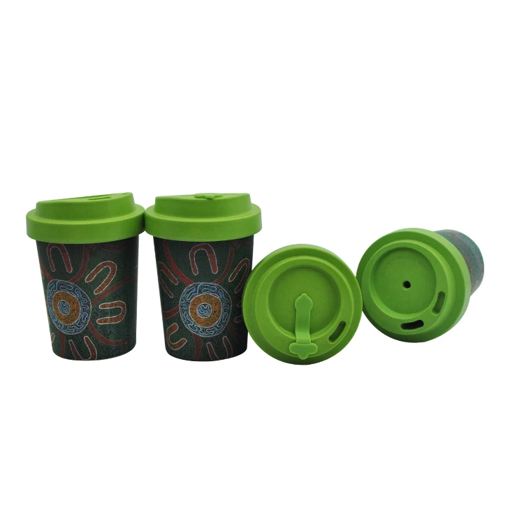

New Reusable Bamboo Fiber Water Drinking Cup Travel To Go Coffee Mug, As picture