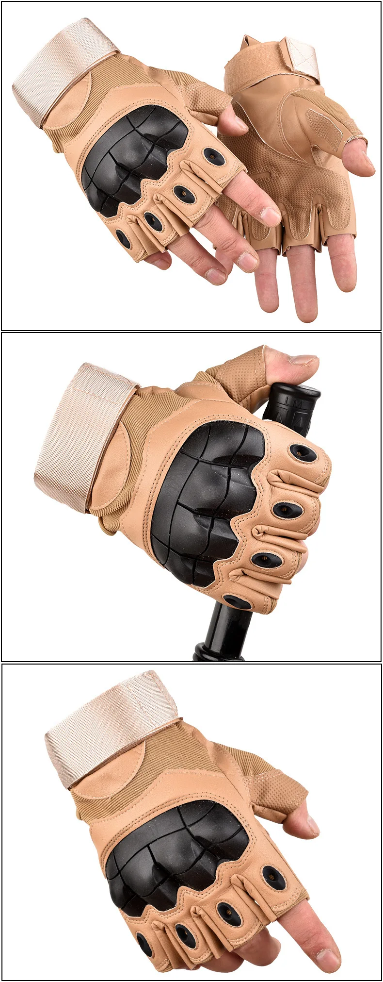 Wholesale outdoor motorcycle gloves cycling waist trainer gym half finger tactical gloves