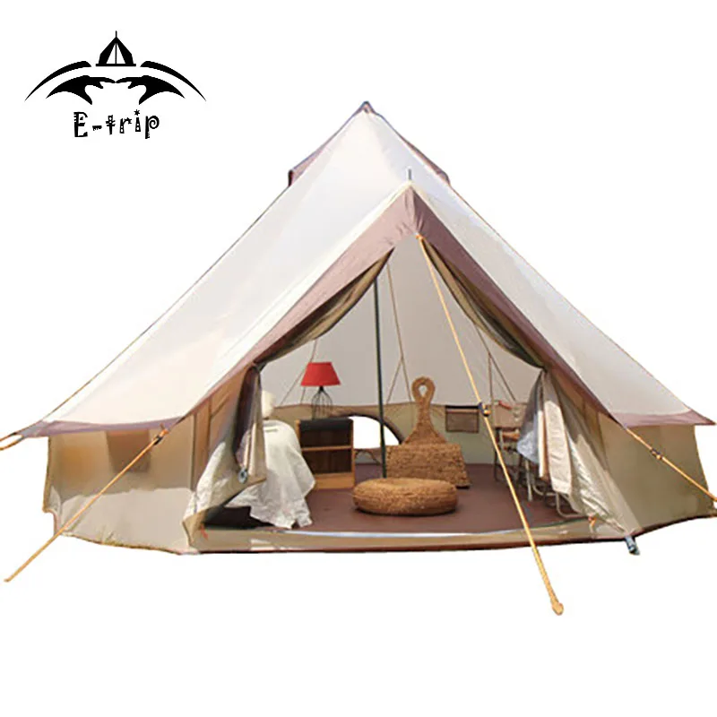 

Camping oxford bell tent waterproof bell tent with a zipper door