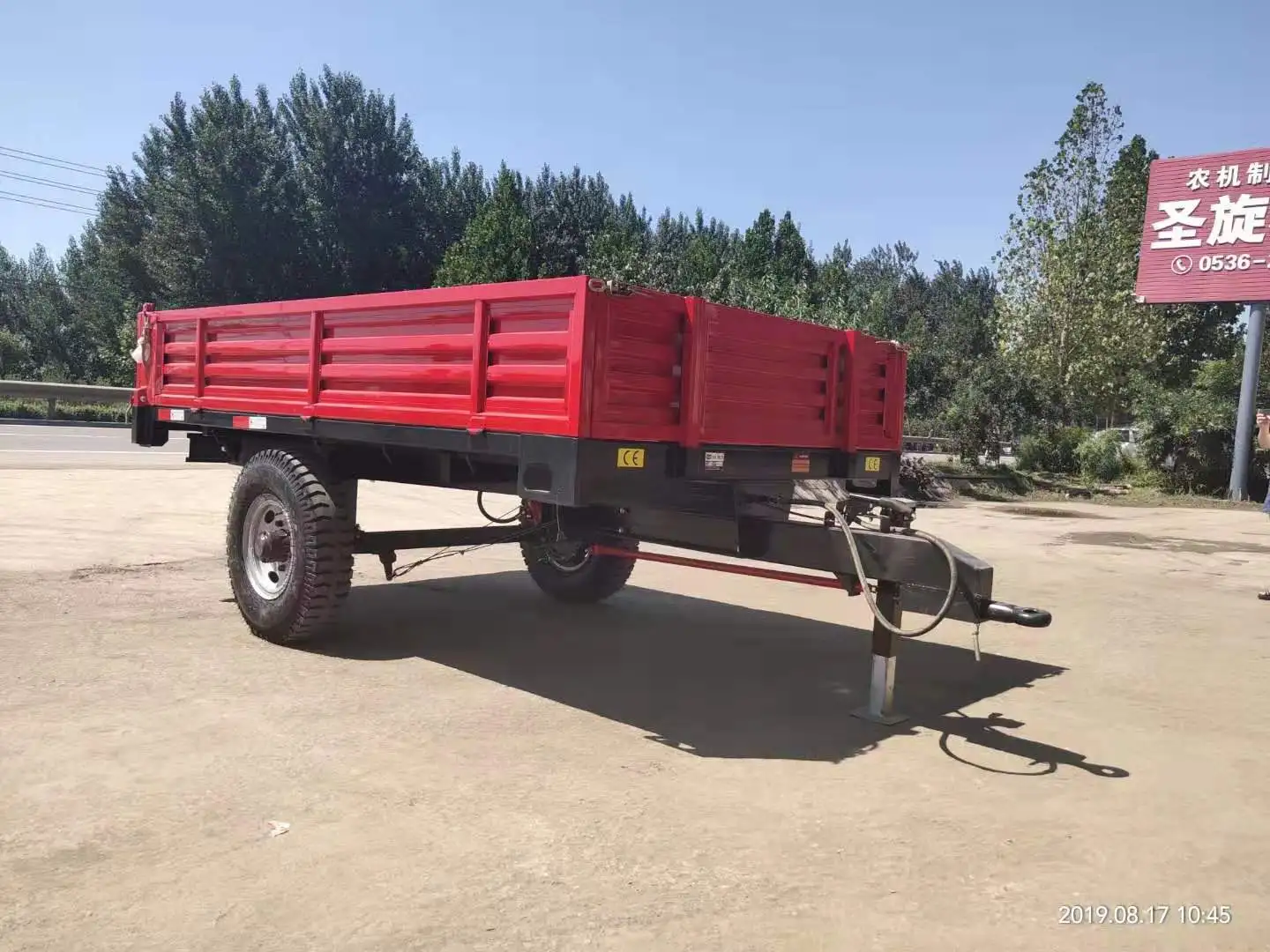 2t Hydraulic Single Axle Dump Tipping Tractor Trailer Buy Farm