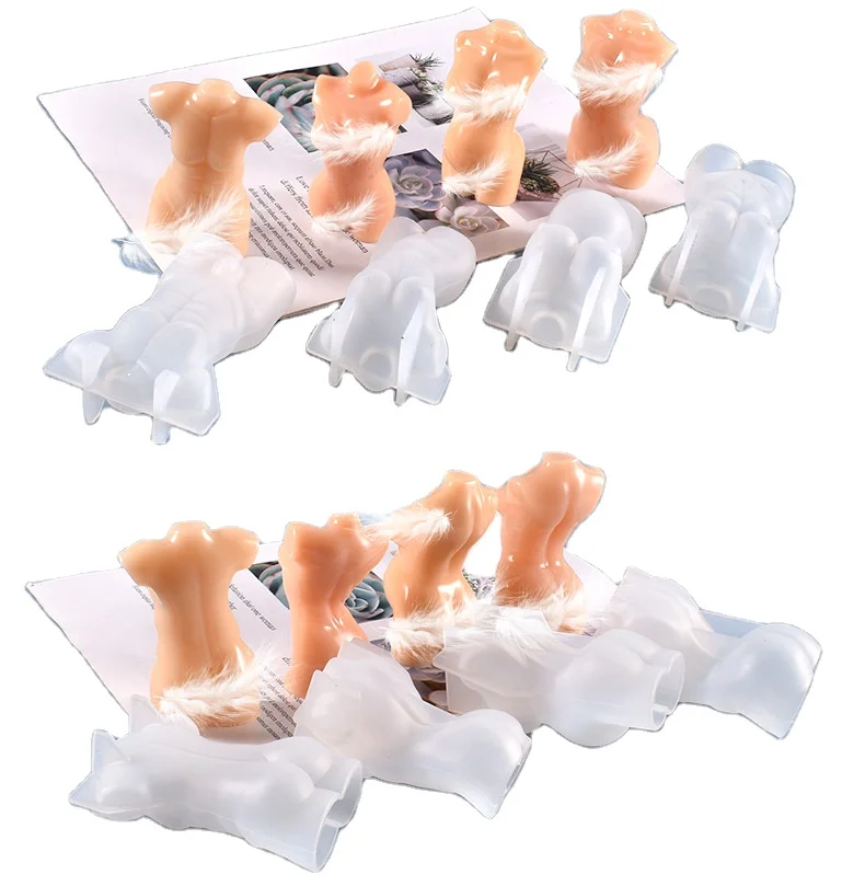 

Fusimai Mould Woman Form Male Molds Candles Mini Frame Silicone Body Candle Mold