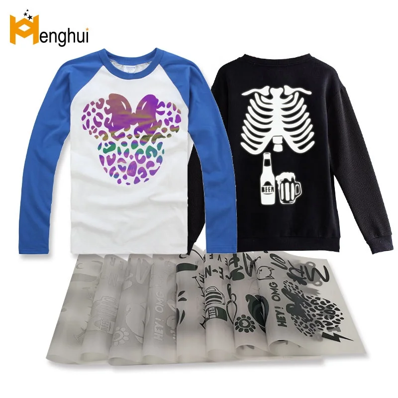 

Wholesale High Visibility Rainbow Colorful Reflective Letters for Clothing