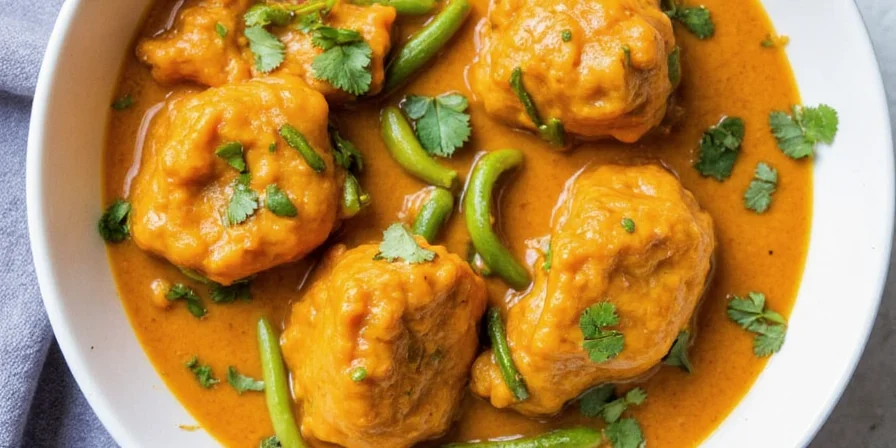 Golden butternut chicken on a rustic plate