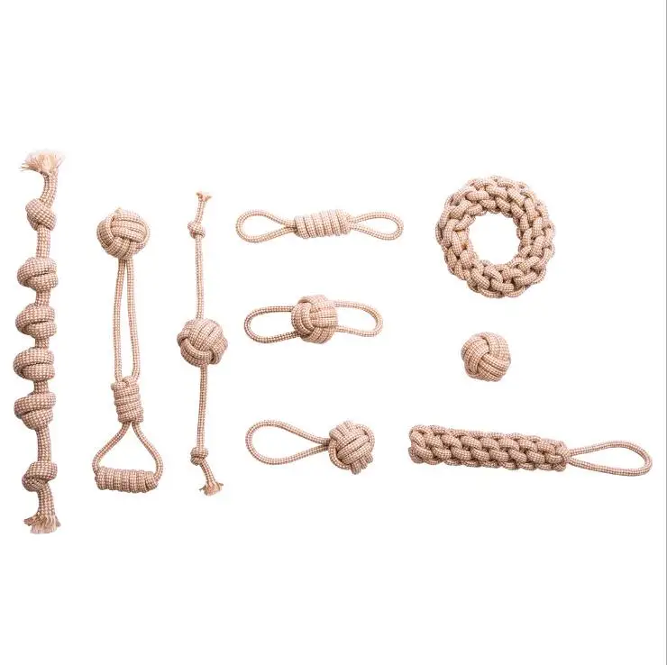

Custom Cheap Durable Rope Pet Dog Chew Activity Toys Teeth Cleaning Pet Toys Set in Wholesale