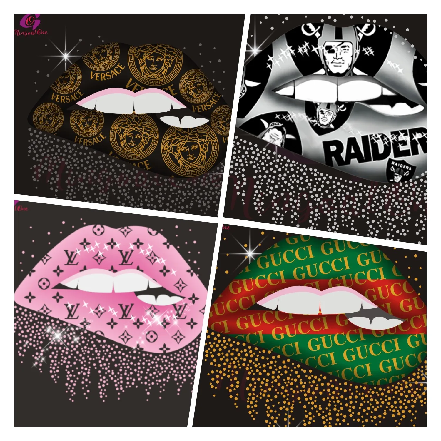 

Beautiful Top Selling Lips Iron On Rhinestone Transfer Motif Dripping Stones Lips Rhinestone Heat Transfer For shirts, Select from color chart