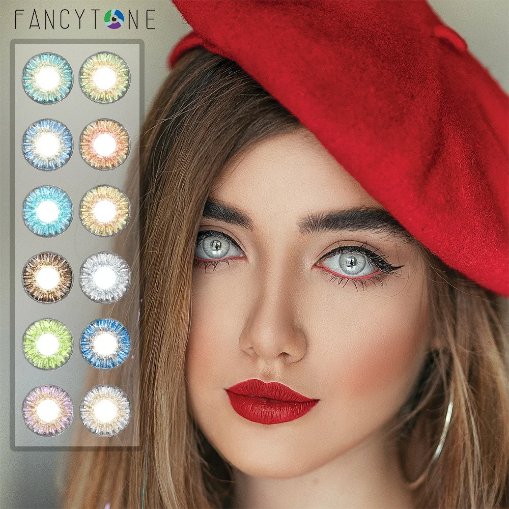 

12 colored beauty eye contact lenses new look great quality contact lens Soft Color Contact Lenses for eyes