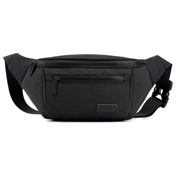 
Custom logo waterproof travel black fanny pack waist Bag 