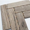 Hot sale Dot Mounted Ceramic Herringbone Wooden Texture Porcelain Wall and Floor Mosaic Tile