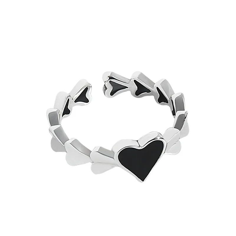 

VIANRLA 925 Sterling Silver Ring Minimalist Heart Open Rings For Women Support Dropshipping