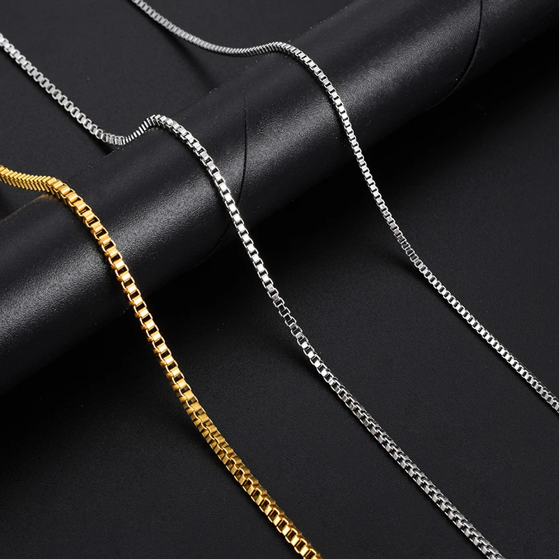 

Hot Sell Bulk Stainless Steel Gold Chain Box Chain Mens Jewelry Making
