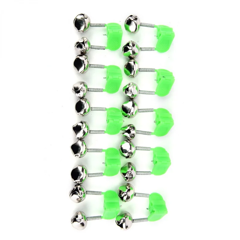 

Bite Alarms Fishing Rod Bells Fishing Accessory Rod Clamp Tip Clip Bells Ring Green ABS Outdoor Metal