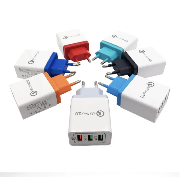

USB Quick charge 3.0 5V 3A for Iphone xs xsmax EU US Plug Mobile Phone Fast charger charging for s8 s9 s10