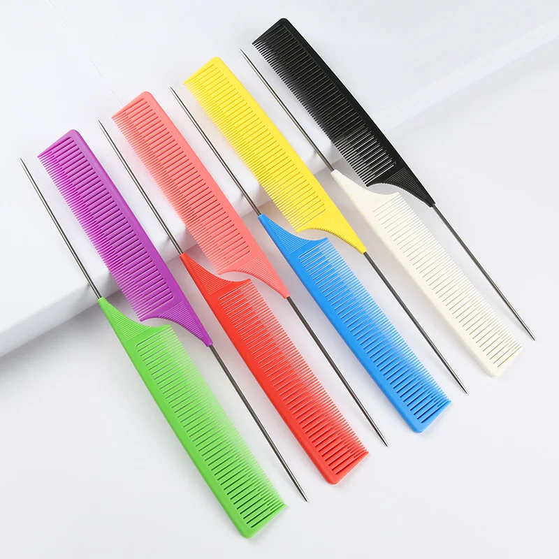 

Salon professional rat tail parting Comb color plastic comb