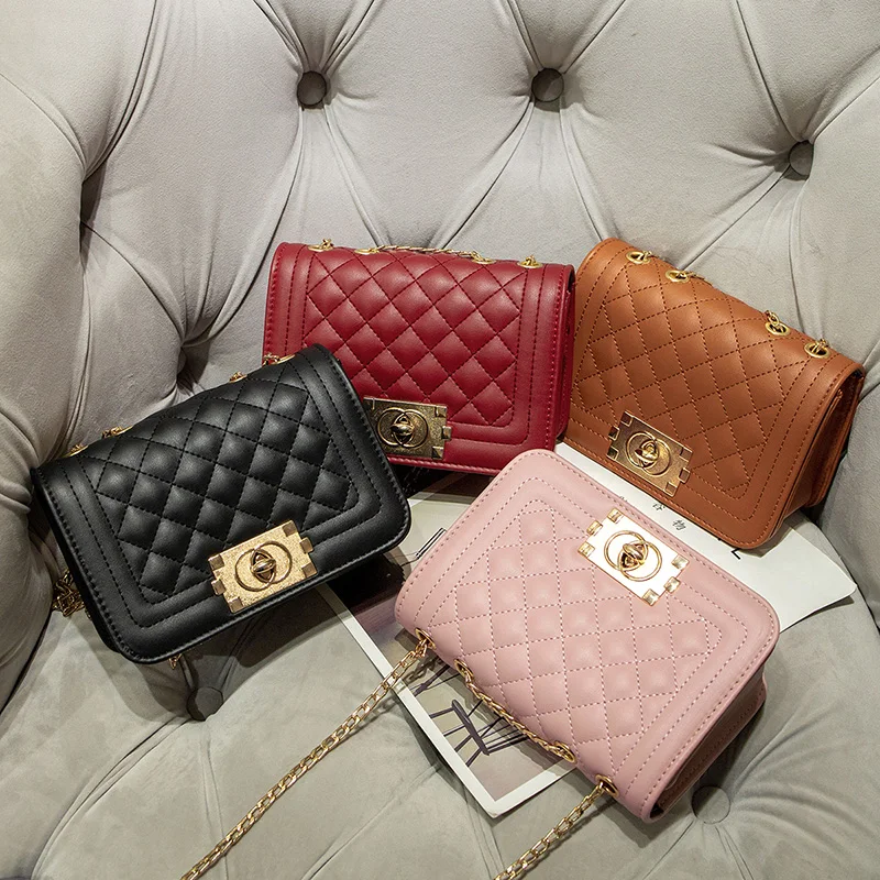 

Cheapest high quality Hot sale wholesale pu embroidery chain square women handbags girl travel small mini purses ladies handbags