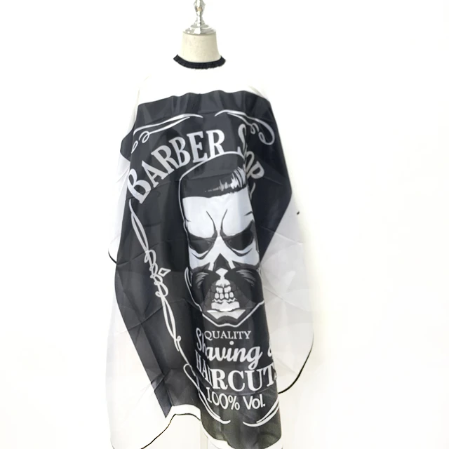 

Wholesale stylish plastic hairdressing cape for barber salon hair cutting cape, Black