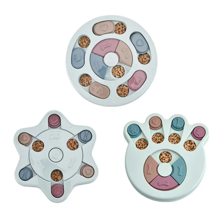 

New Design Eco-Friendly Slow Feeder Dog Bowl Plastic Puzzle Interactive Cat Dog Toys Pet Feeder Dog Bowl, Colorful