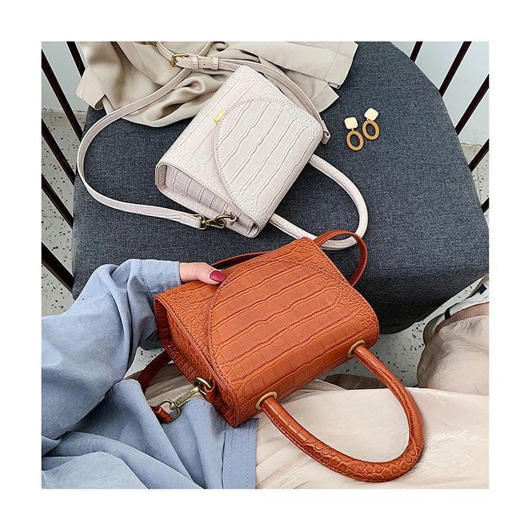 

Vintage Crocodile Mini 2021 New Spring Handbags Retro Alligator Square Shoulder Purse Luxury Ladies Flap Tote Messenger Bolsa